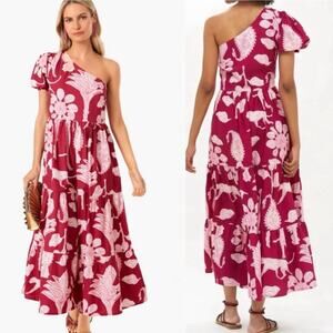 Tuckernuck Oliphant Lamu Magenta One-Shoulder Maxi L